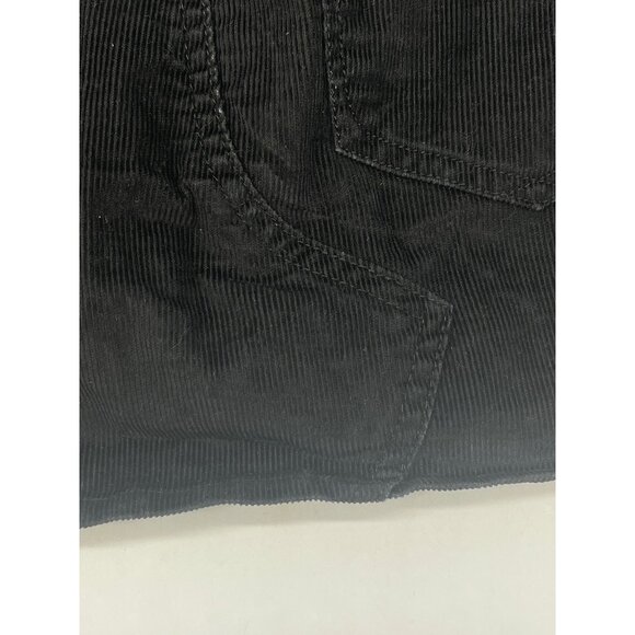 gap 1969 corduroy mini skirt black pockets zip button up belt loop 24/7 READ - Picture 4 of 6